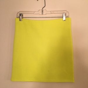 Neon Yellow Tube Mini Skirt